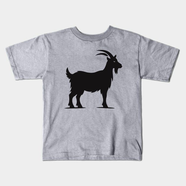 Goat Silhouette Kids T-Shirt by KayBee Gift Shop